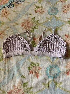 Frankie's Bikinis Crochet Bralette - Light Lavender